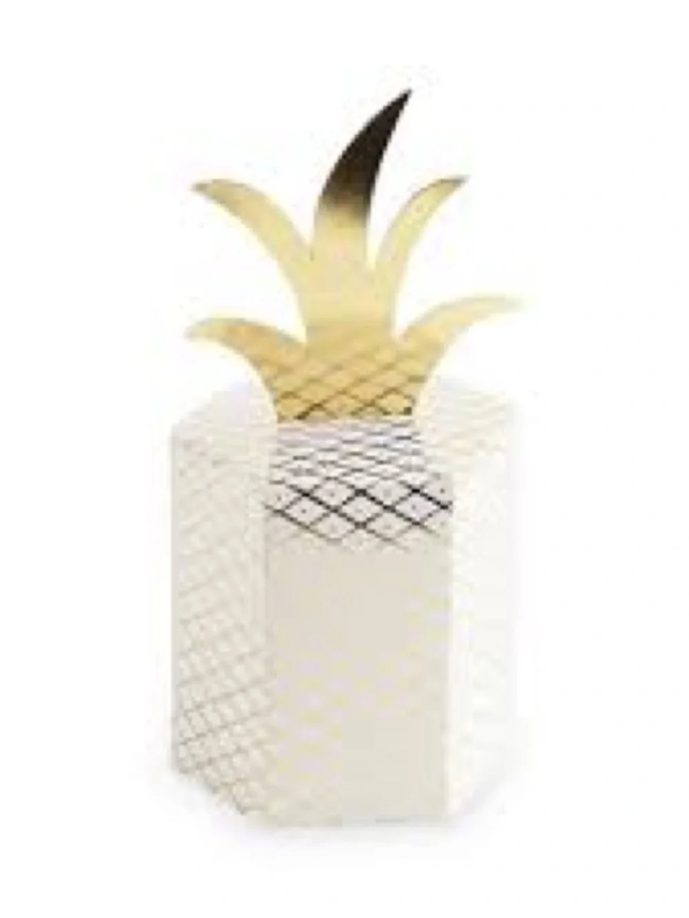 New 4 Cakewalk Pineapple Crush Treat Box, Gold - Treat Boxes Party Favor